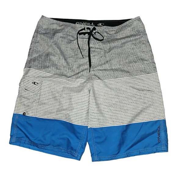 O'Neill Swim Trunks Men's 33 Tie/Hook & Loop 100% Polyester Leg Pocket - Picture 1 of 10